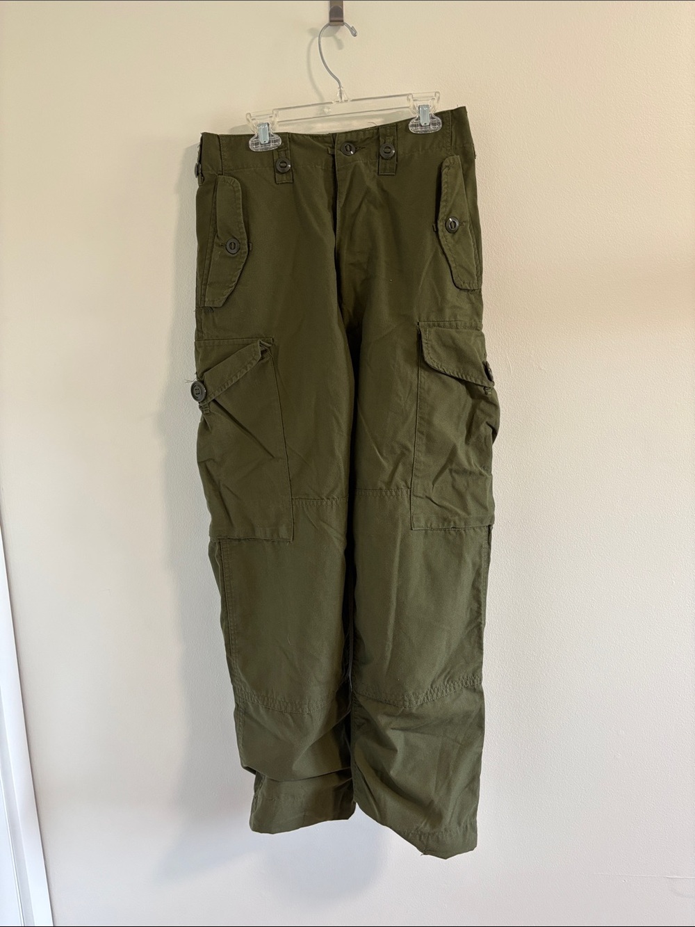Vintage Men's Olive Green Cargo Pants Size XS